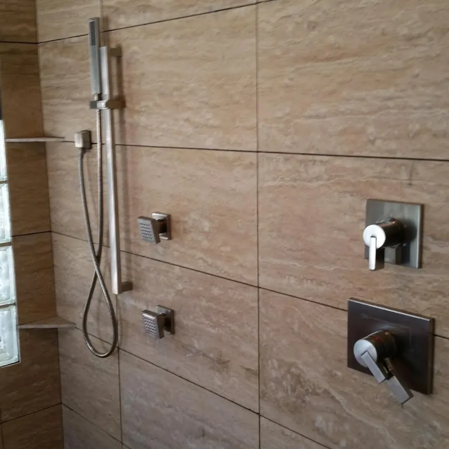 Shower fixture installation for Water Heater Replacement in Allouez